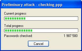 Preliminary attack progress