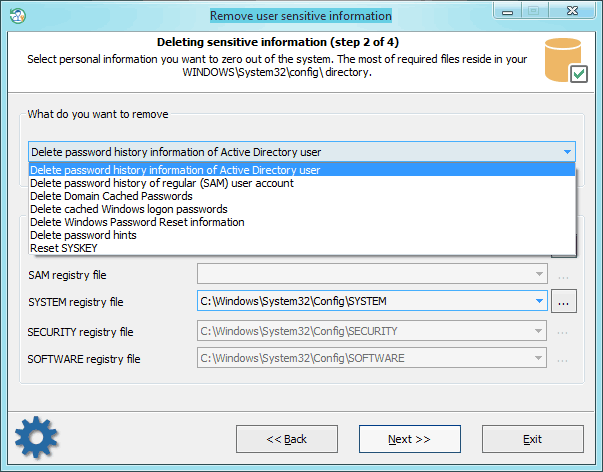 Selecting Active Directory source files