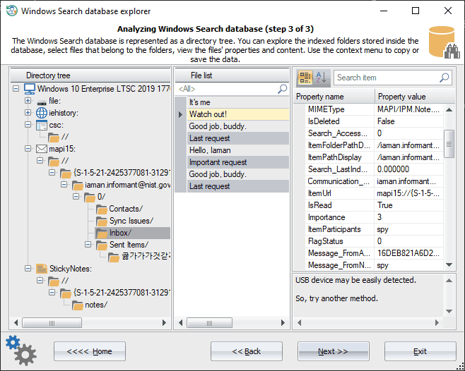 Windows Search database explorer